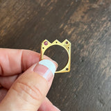 Crown Flat Ring