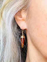 Carnelian and 14kt Gold Drop Earrings