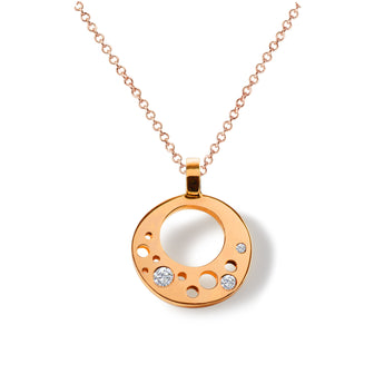 Rose Gold & Diamonds Circle_Infinite Pendant