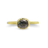 Green Sapphire and 18kt Gold Ring